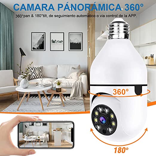 CAMARA SEGURIDAD 360° con parlante.